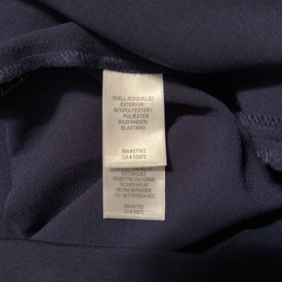 laundry by Shelli Segal 10 Midnight Navy Blue Quart Sleeve Back Zip Shift Dress - Picture 11 of 12